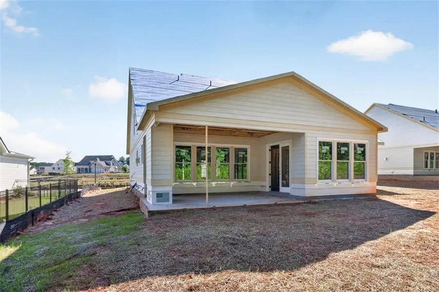 Exterior details and patio area of a home in , Statham (Image 3).