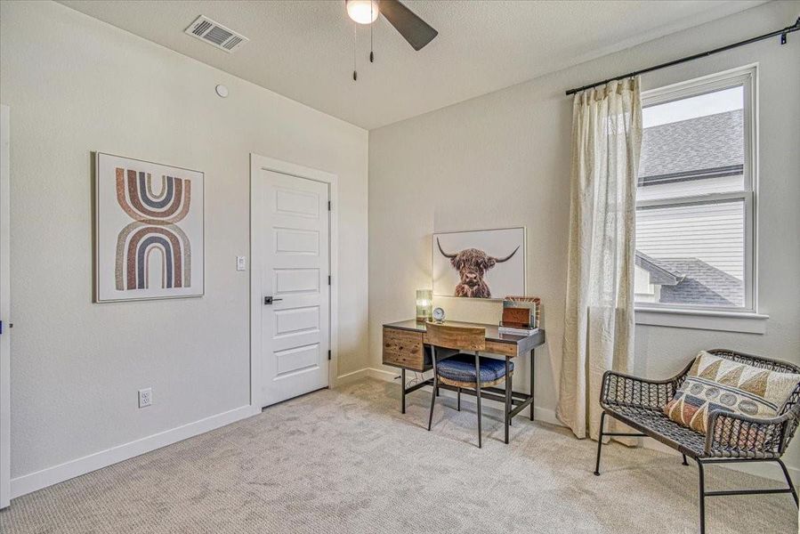 Furnished interior view inside a new home in Townhomes at Gattis, Round Rock (Image 15). Furnished interior view inside a new home in Townhomes at Gattis, Round Rock (Image 15).