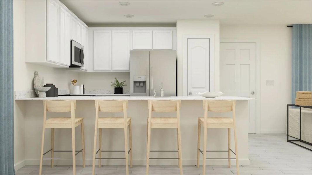 Furnished interior view inside a new home in Rancho Del Cielo, Jarrell (Image 4).