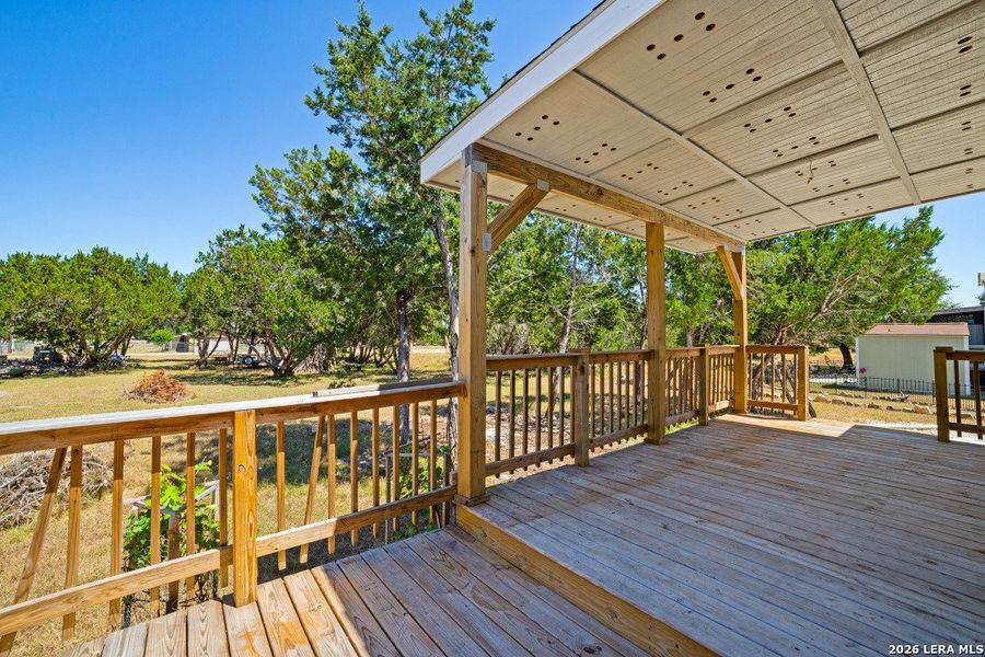 Exterior details and patio area of a home in , Bandera (Image 18).