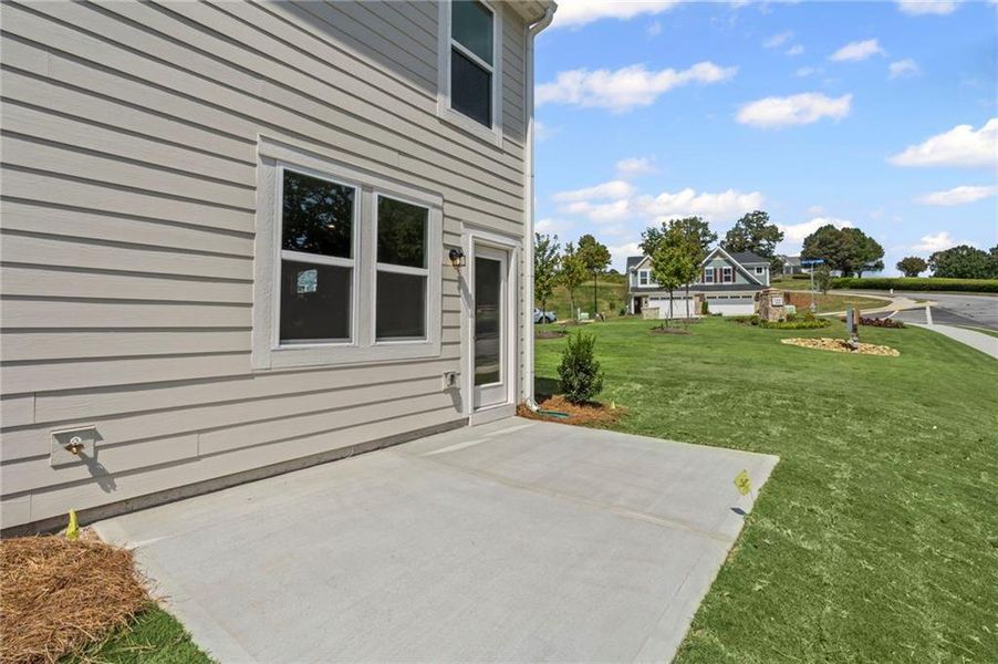 Front exterior of a new home in Villas at Gold Creek, Dawsonville, GA, highlighting curb appeal (Image 18).