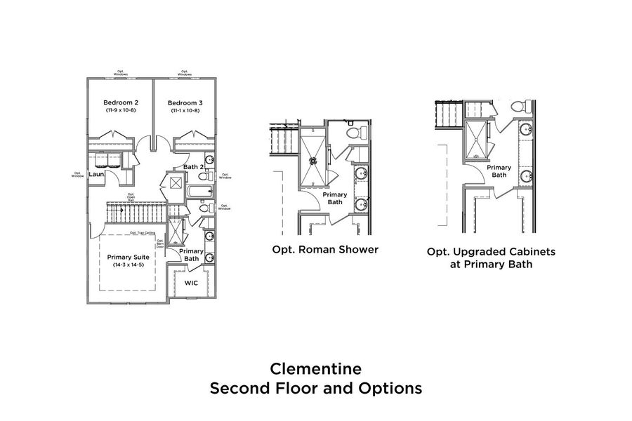 2D floor plan layout for the Clementine by DRB Homes in Trinity Place, St. Cloud, FL (Image 7).