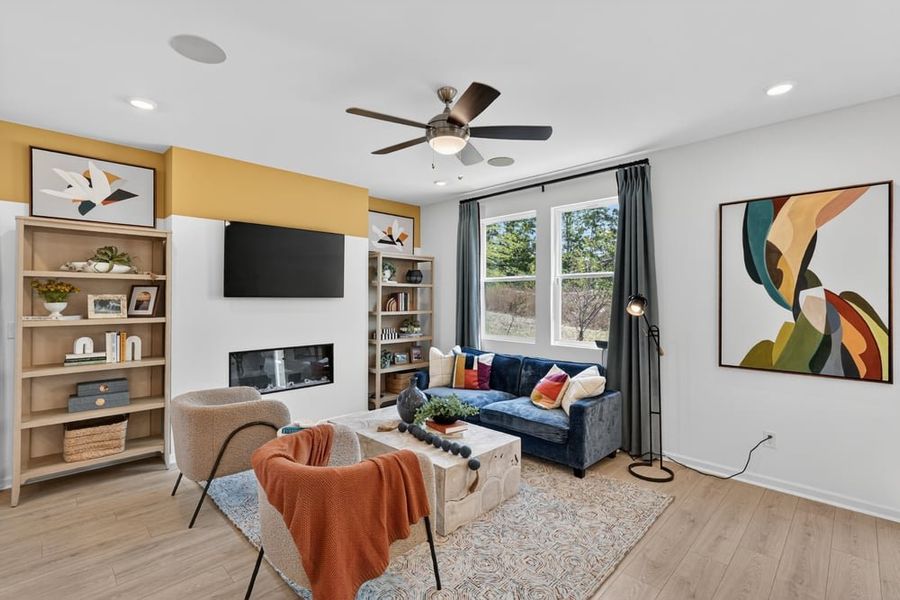 Representative furnished interior of a home built from the Kenna by Taylor Morrison in Weatherfield, Buford (Image 8). Representative furnished interior of a home built from the Kenna by Taylor Morrison in Weatherfield, Buford (Image 8).