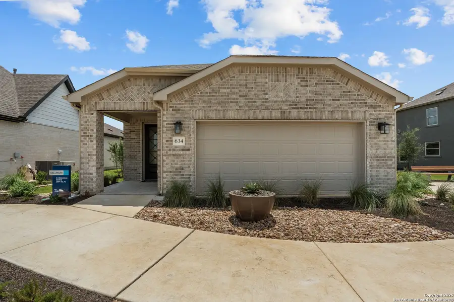 Front exterior of a new home in Del Webb New Braunfels at Veramendi, New Braunfels, TX, highlighting curb appeal (Image 1).