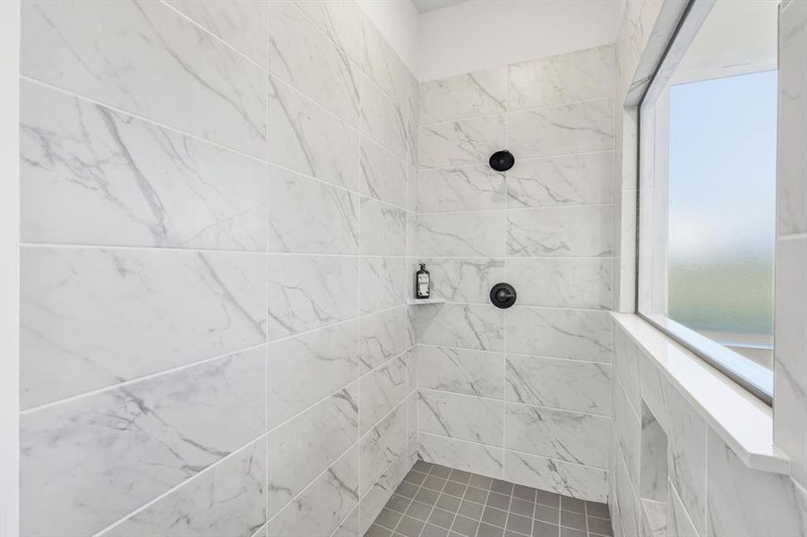 Large walk-in shower