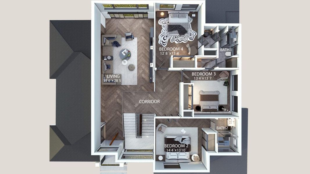 2D floor plan layout of this home in , Houston, TX (Image 2). 2D floor plan layout of this home in , Houston, TX (Image 2).
