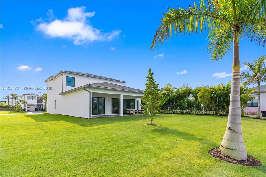 Rear view of property showing the north side easement