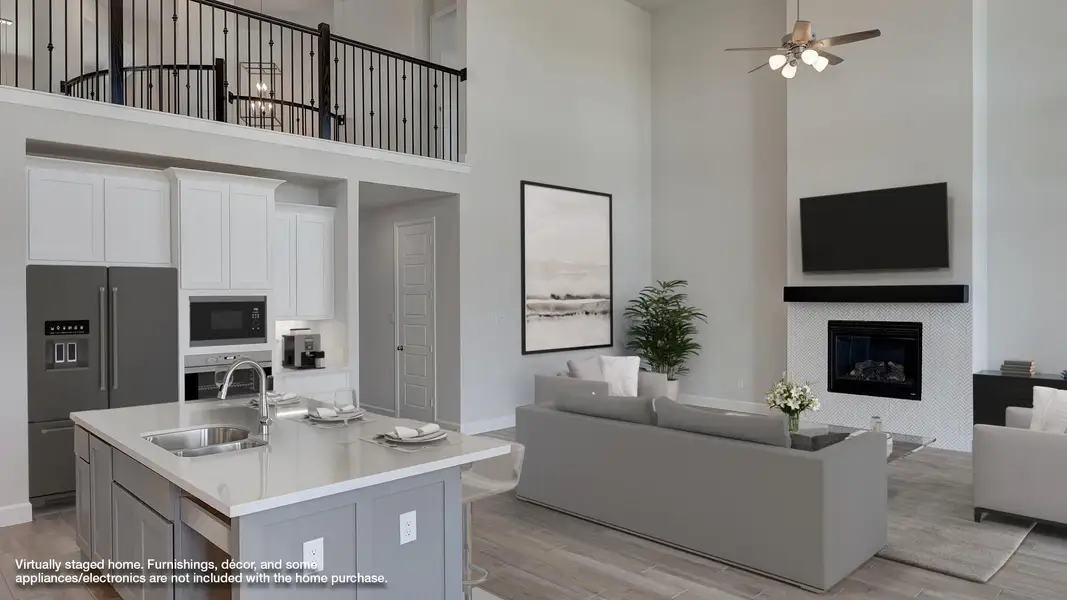 Furnished interior view inside a new home in Kallison Ranch, San Antonio (Image 3). Furnished interior view inside a new home in Kallison Ranch, San Antonio (Image 3).