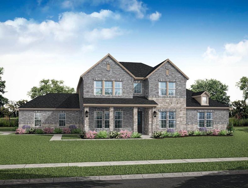 Representative exterior photo of a completed home built from the 3443 by Gracepoint Homes in Kellar Farms, Smithville, TX (Image 1). Representative exterior photo of a completed home built from the 3443 by Gracepoint Homes in Kellar Farms, Smithville, TX (Image 1).
