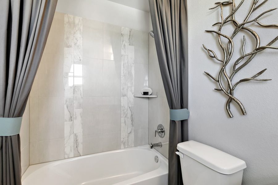 Furnished interior view inside a new home in Trace, San Marcos (Image 32).