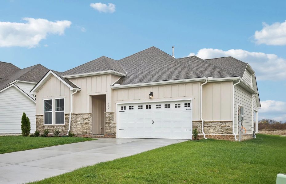 Front exterior of a new home in Willow Landing, Mount Juliet, TN, highlighting curb appeal (Image 26).