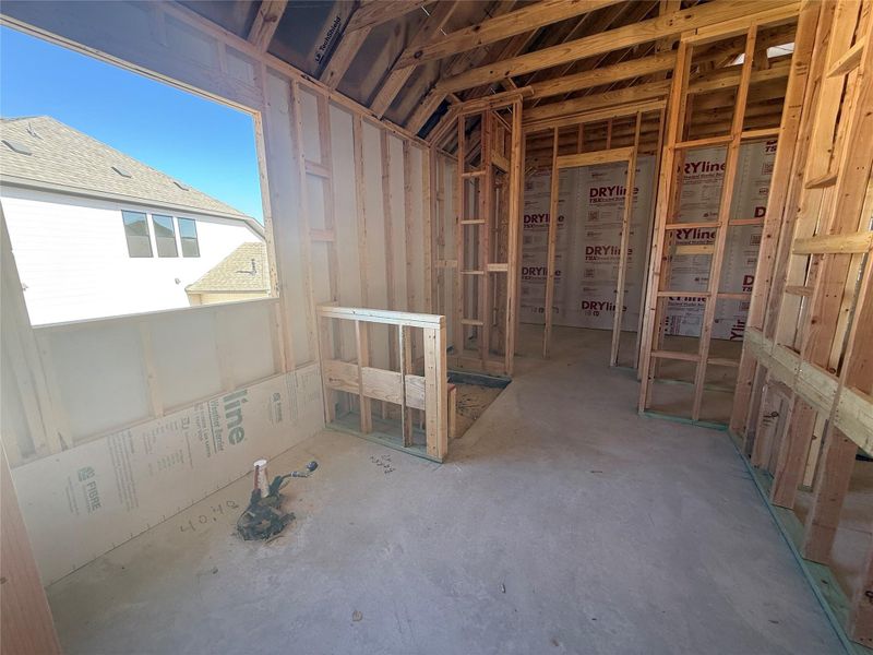 In-progress construction of a new home in Provence, Austin, TX (Image 37).