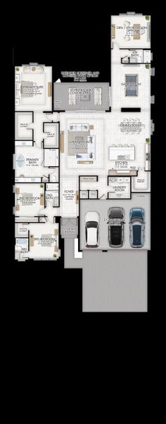 2D floor plan layout for the Lucerne by GL Homes in Valencia Vista at Riverland, Port St. Lucie, FL (Image 3).