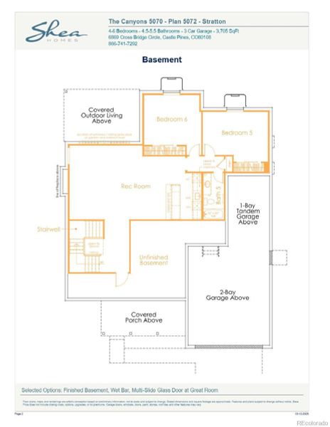 2D floor plan layout of this home in Luxe at The Canyons, Castle Pines, CO (Image 4). 2D floor plan layout of this home in Luxe at The Canyons, Castle Pines, CO (Image 4).