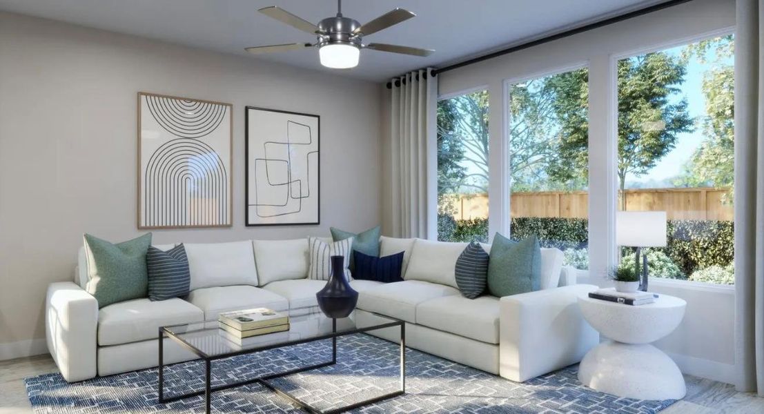 Furnished interior view inside a new home in Lariat, Liberty Hill (Image 8).