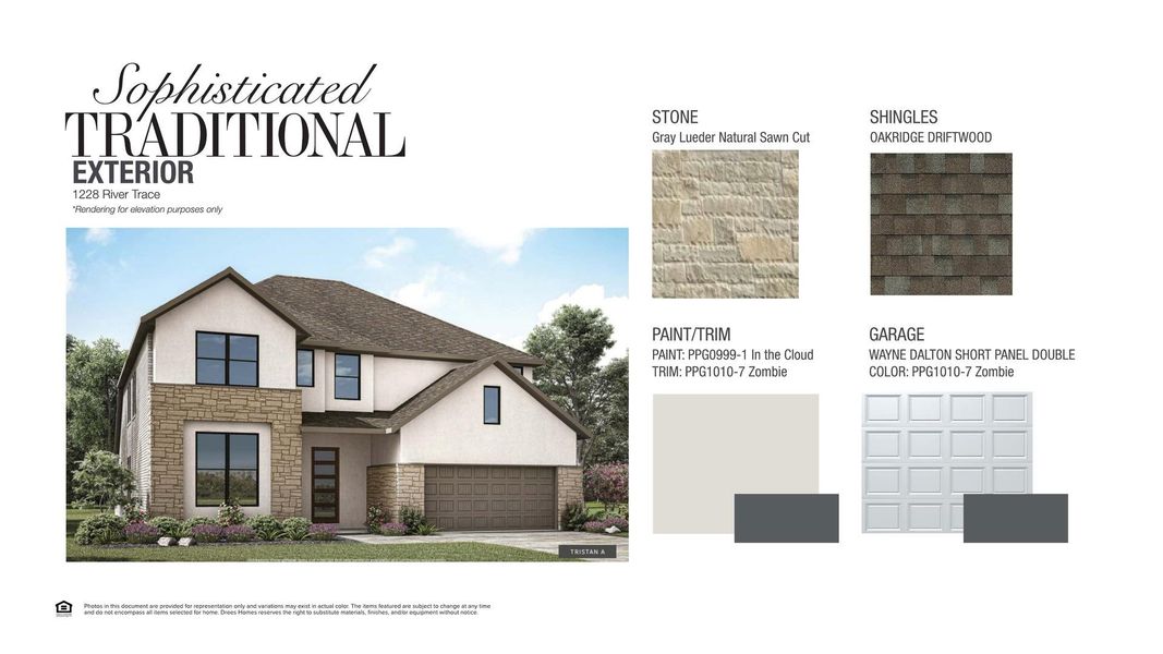 Sample of building materials used in homes in Wolf Ranch South Fork, Georgetown (Image 5).