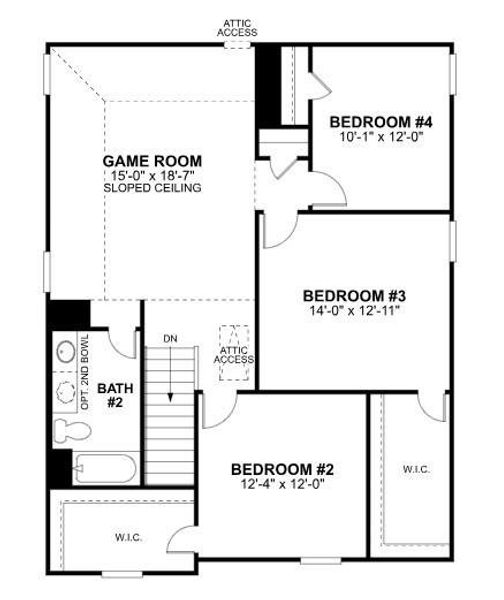 2D floor plan layout of this home in Summerview, Fulshear, TX (Image 4). 2D floor plan layout of this home in Summerview, Fulshear, TX (Image 4).