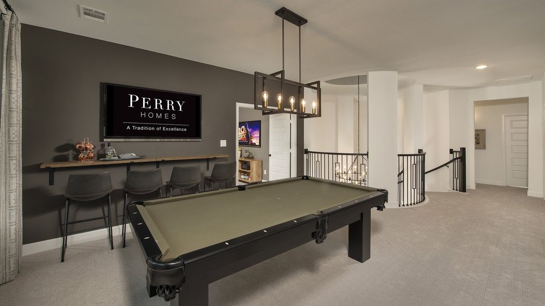 Furnished interior view inside a new home in Cross Creek West 55', Fulshear (Image 10). Furnished interior view inside a new home in Cross Creek West 55', Fulshear (Image 10).