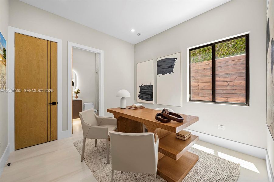 Furnished interior view inside a new home in , Miami (Image 9).