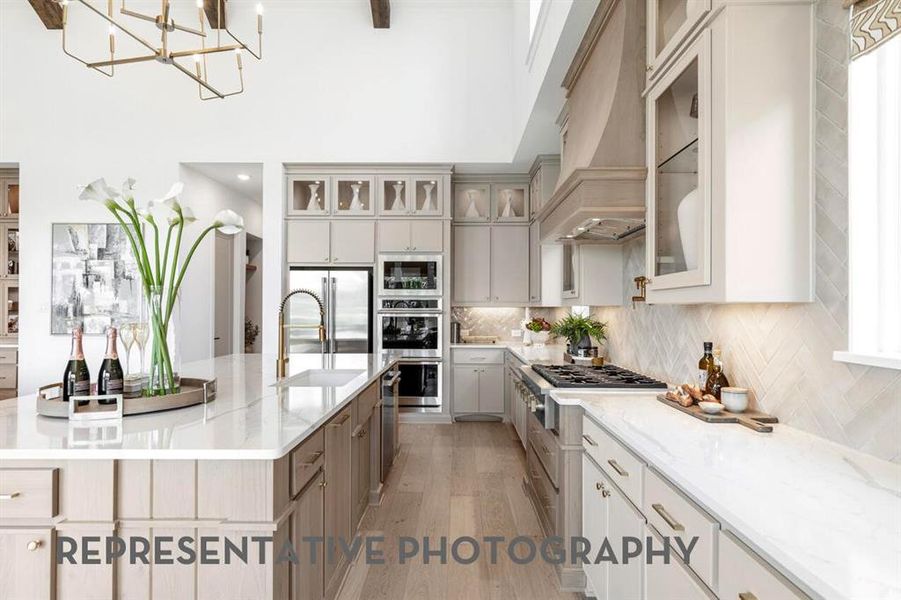 Furnished interior view inside a new home in The Parks at Wilson Creek, Celina (Image 4). Furnished interior view inside a new home in The Parks at Wilson Creek, Celina (Image 4).