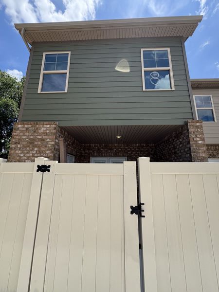 Back Patio with vinyl fence