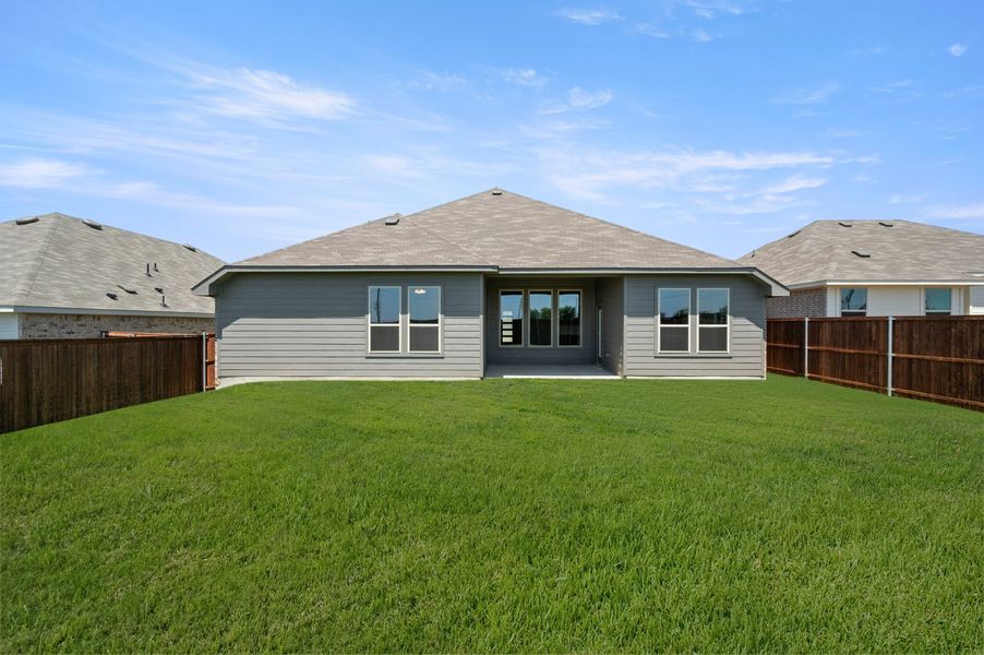 Front exterior of a new home in Still Water Lake Estates, Godley, TX, highlighting curb appeal (Image 27).