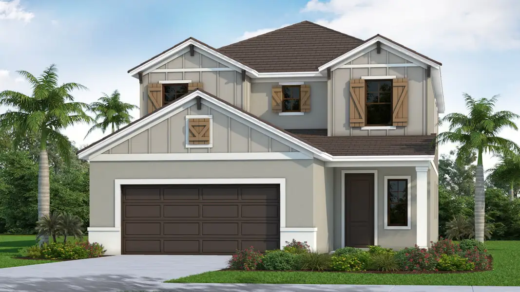 Representative exterior photo of a completed home built from the Vision by Neal Communities in Palm Grove Real Estate and Homes for Sale in Lakewood Ranch, FL - Neal Communities, Lakewood Ranch, FL (Image 4).