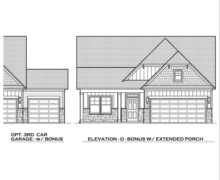 Elevation D - Extended Porch Elevation D - Extended Porch
