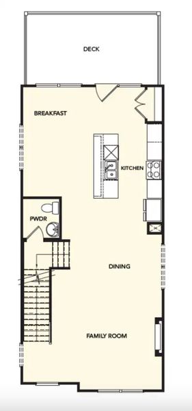 2D floor plan layout of this home in Towns at Enclave, Lawrenceville, GA (Image 3).