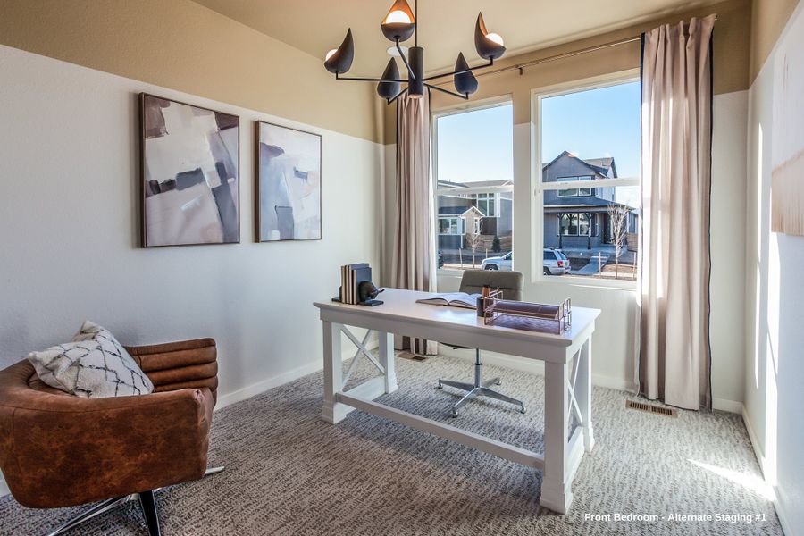 Representative furnished interior of a home built from the Christie by Hartford Homes in Trailside, Timnath (Image 38).