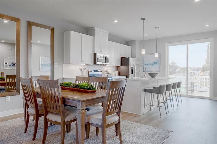 Representative furnished interior of a home built from the Mayer by Ryan Homes in Stowe Branch Townhomes, Charlotte (Image 10).
