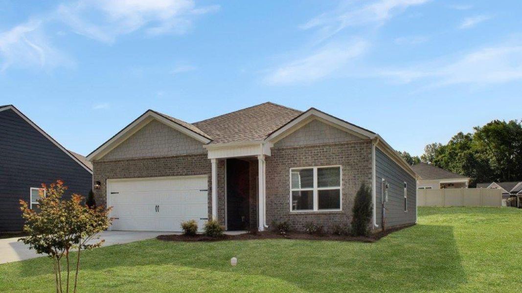 Front exterior of a new home in Fairview Hills, Cleveland, TN, highlighting curb appeal (Image 2). Front exterior of a new home in Fairview Hills, Cleveland, TN, highlighting curb appeal (Image 2).