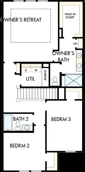 2D floor plan layout of this home in Westview Towns, Waxhaw, NC (Image 3). 2D floor plan layout of this home in Westview Towns, Waxhaw, NC (Image 3).