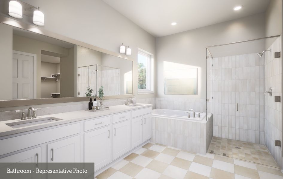 Furnished interior view inside a new home in Prairieland Village - Summit Collection, Cypress (Image 8).