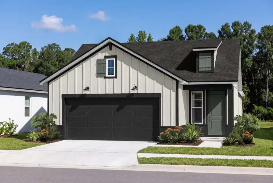 Representative exterior photo of a completed home built from the Hallmark by Del Webb in Del Webb Flagler Beach, Palm Coast, FL (Image 20). Representative exterior photo of a completed home built from the Hallmark by Del Webb in Del Webb Flagler Beach, Palm Coast, FL (Image 20).