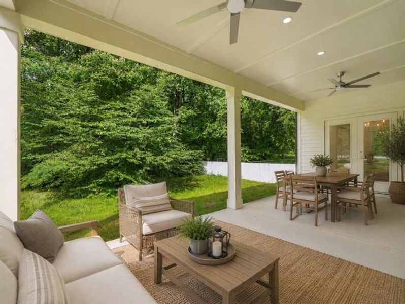 Exterior details and patio area of a home in , Marietta (Image 29).