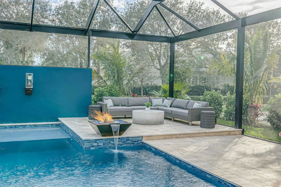 2D floor plan layout for the Sand Dollar Grande by GHO Homes in The Strand, Indian River Shores, FL (Image 80).