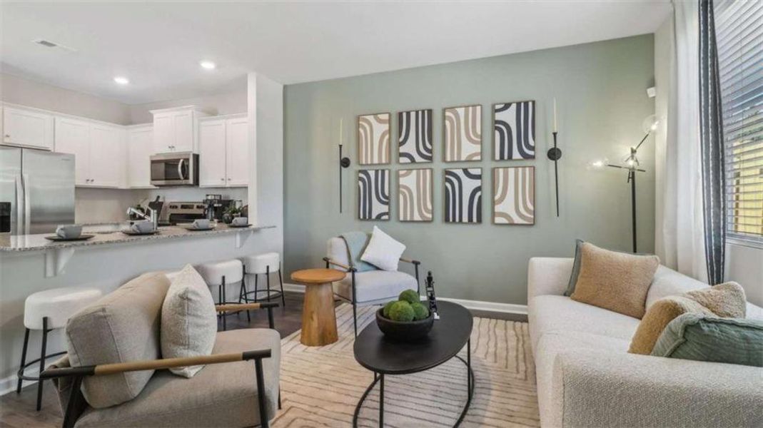 Furnished interior view inside a new home in Wellington Park, Lithonia (Image 9).