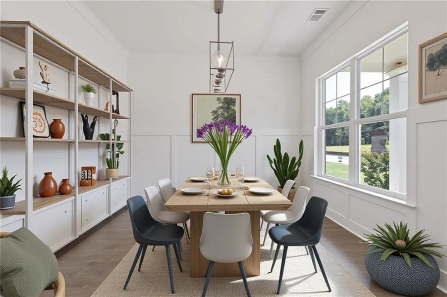 Furnished interior view inside a new home in Traditions of Braselton, Jefferson (Image 9).
