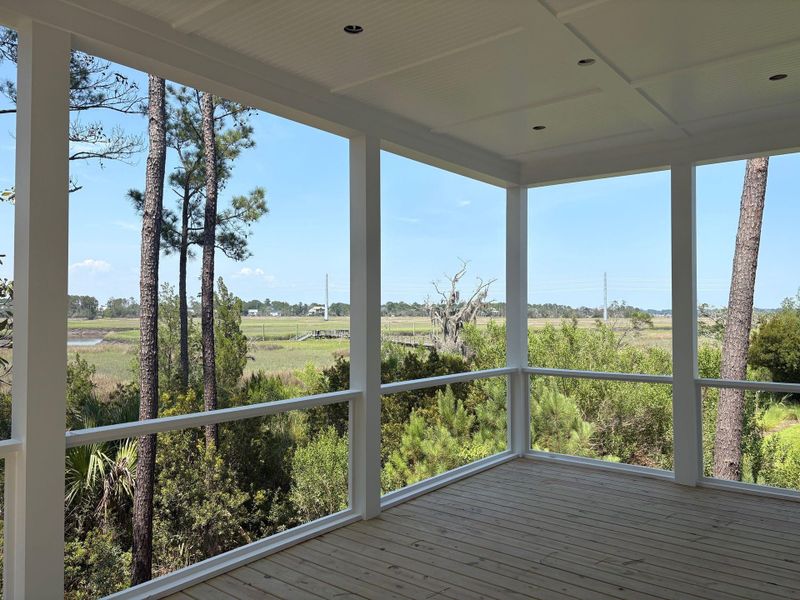 Exterior details and patio area of a home in The Preserve at Pennys Creek, Johns Island (Image 16).