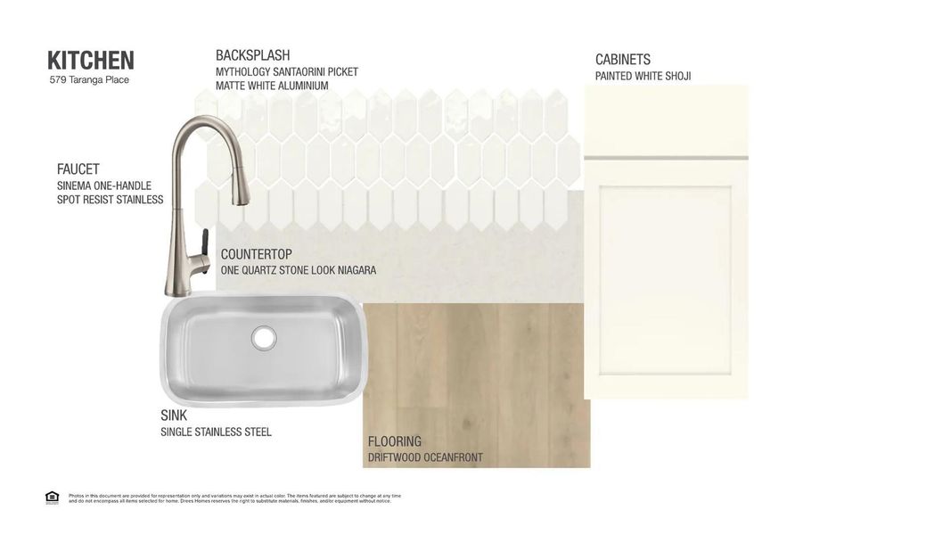 Visualize your future kitchen with sleek stainless steel fixtures, pristine white cabinetry, and light wood flooring.