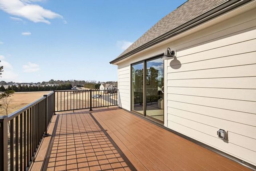 Representative exterior details of a home built from the Hollis TH by True Homes in North District at Flowers Plantation Townhomes, Clayton (Image 14).