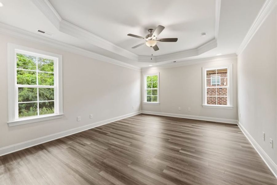 Representative unfurnished interior of a home built from the Essex by Keystone Homes NC in Weybridge, Burlington (Image 80).