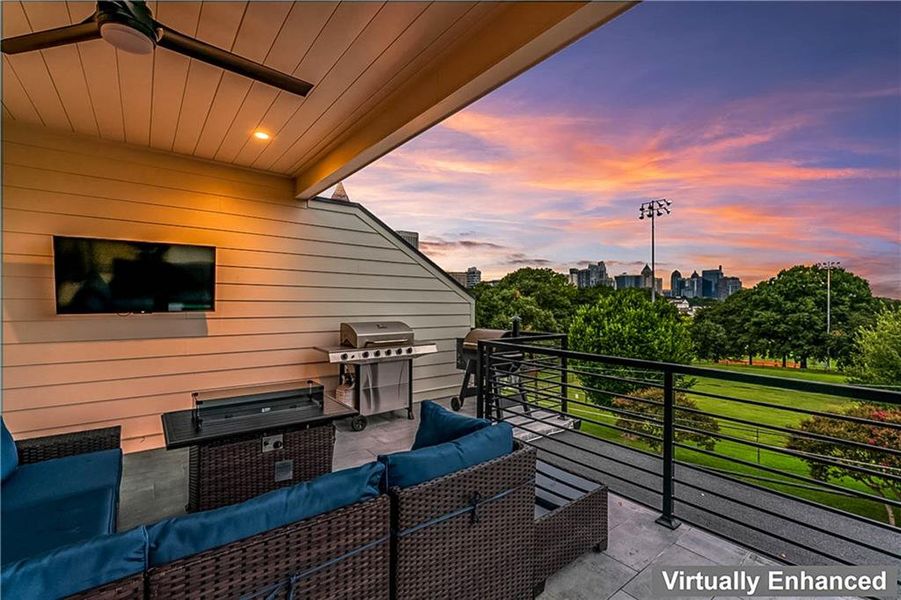 Exterior details and patio area of a home in , Atlanta (Image 24). Exterior details and patio area of a home in , Atlanta (Image 24).