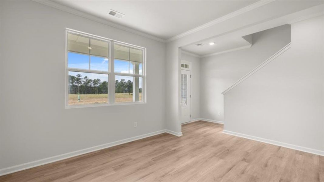 Spacious, unfurnished interior of a new home in Fairway 17 at Mirror Lake, Villa Rica (Image 17). Spacious, unfurnished interior of a new home in Fairway 17 at Mirror Lake, Villa Rica (Image 17).