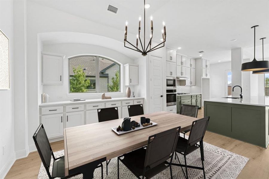 Furnished interior view inside a new home in South Pointe Cottage Series, Mansfield (Image 5). Furnished interior view inside a new home in South Pointe Cottage Series, Mansfield (Image 5).