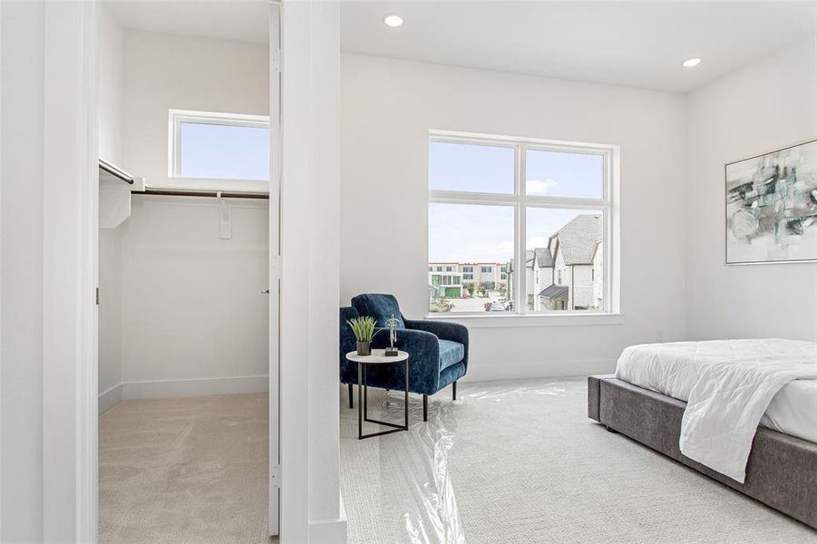 View of carpeted bedroom