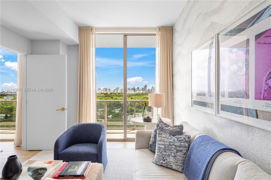 Furnished interior view inside a new home in , Miami (Image 11).