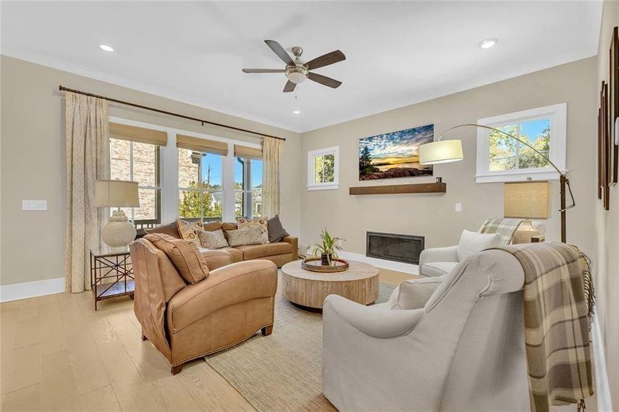 Furnished interior view inside a new home in Manning on the Square, Alpharetta (Image 12).