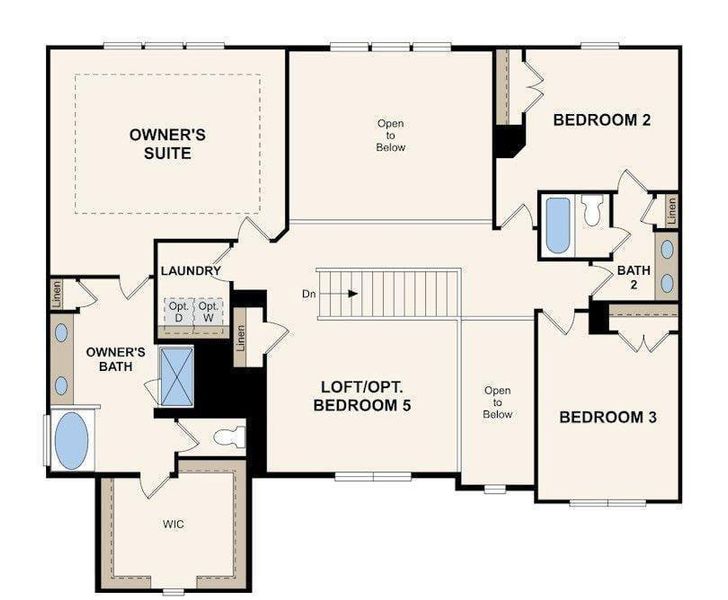 2D floor plan layout of this home in Brookshire Manor, Canton, GA (Image 4).